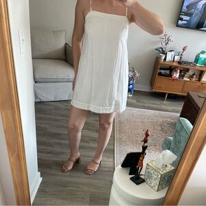 Abercrombie & Fitch white mini linen sundress